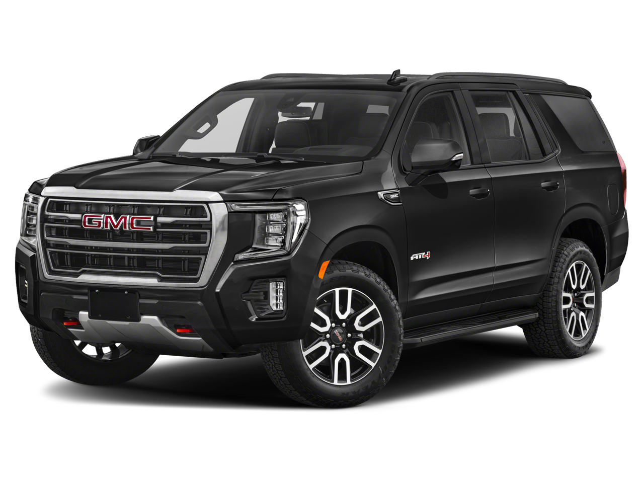 2021 GMC Yukon AT4 in Onyx Black — front three-quarter view