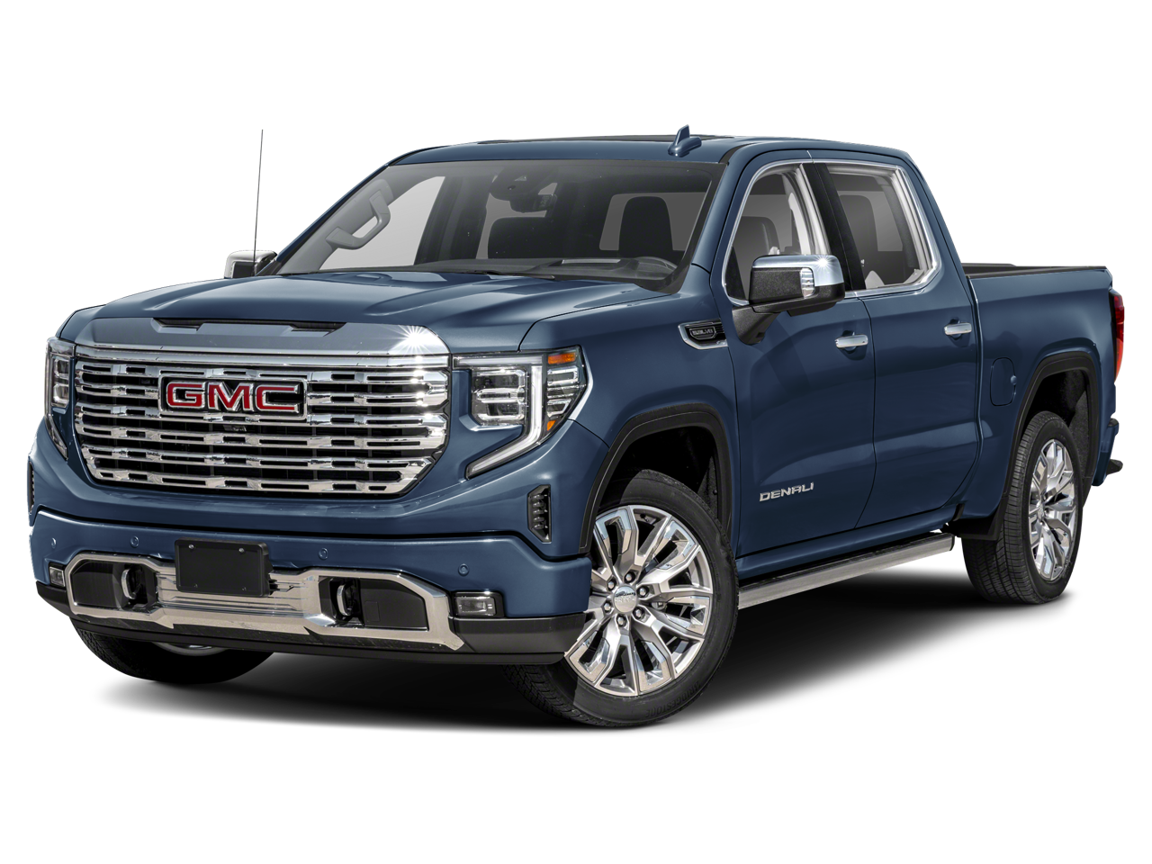 2025 GMC Sierra 1500 Denali in Sterling Metallic — front three-quarter view